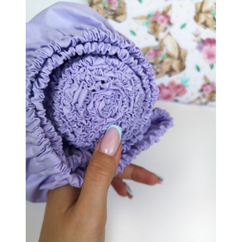 Alyvinė paklodė vežimėliui su guma „Alyvų žydėjimas“