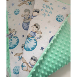 Minky pledukas su mažuoju princu. Pledukas kūdikiui, naujagimiui.